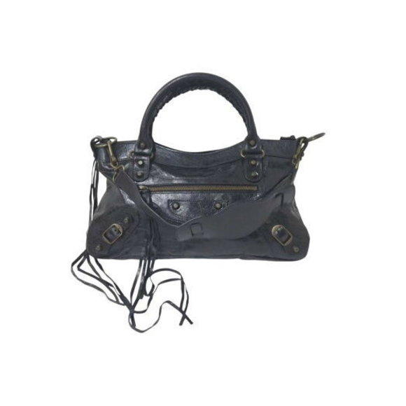 Balenciaga First City Bag Shoulder Bag Black Leather - Picture 1 of 9